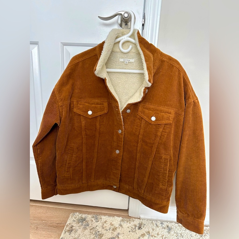 Pac Sun Brown Wool Coat- Women’s M/L